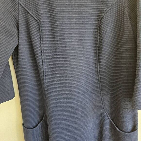 Boden Navy Ribbed Ottoman Sheath Dress 8R - Picture 3 of 5
